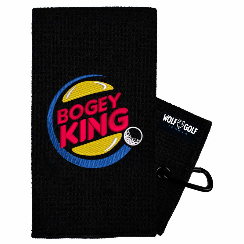 Wolf Golf Towels Bogey King Golf Towel | Embroidered in USA | Golf Accessories for Men or Women