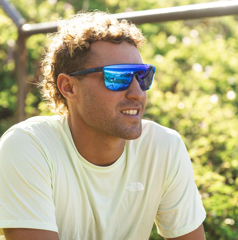 Tifosi Optics Sanctum XL Sunglasses (Midnight Vapor (Cobalt Blue Mirror))