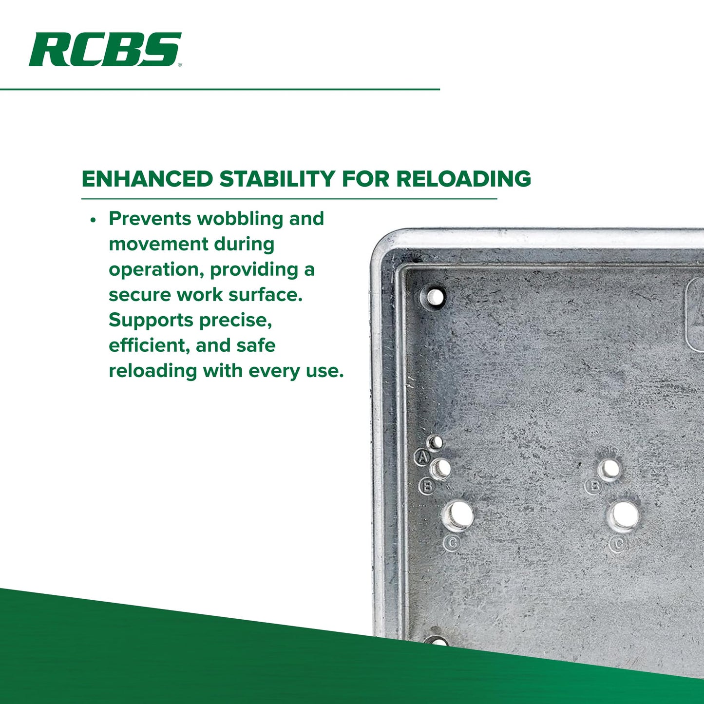 RCBS Accessory Base Plate 3 – Reloading Bench Mount System – Gray