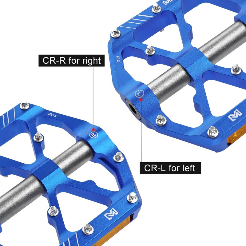 MZYRH Mountain Bike Pedals,Bicycle Pedals with Reflectors,Lightweight Aluminum Alloy MTB Pedals 3 Sealed Bearings Bicycle Platform Pedals 9/16" BMX Road Bike Pedal