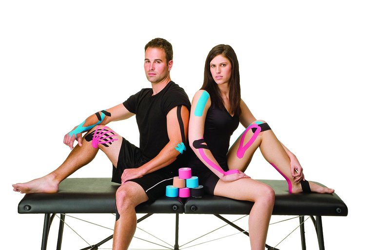 MUELLER Sports Medicine Kinesiology Therapeutic Tape, Quality Athletic Tape, Latex Free, 20 Pre-Cut I-Strips, 2" x 9.75" Each Strip, Black
