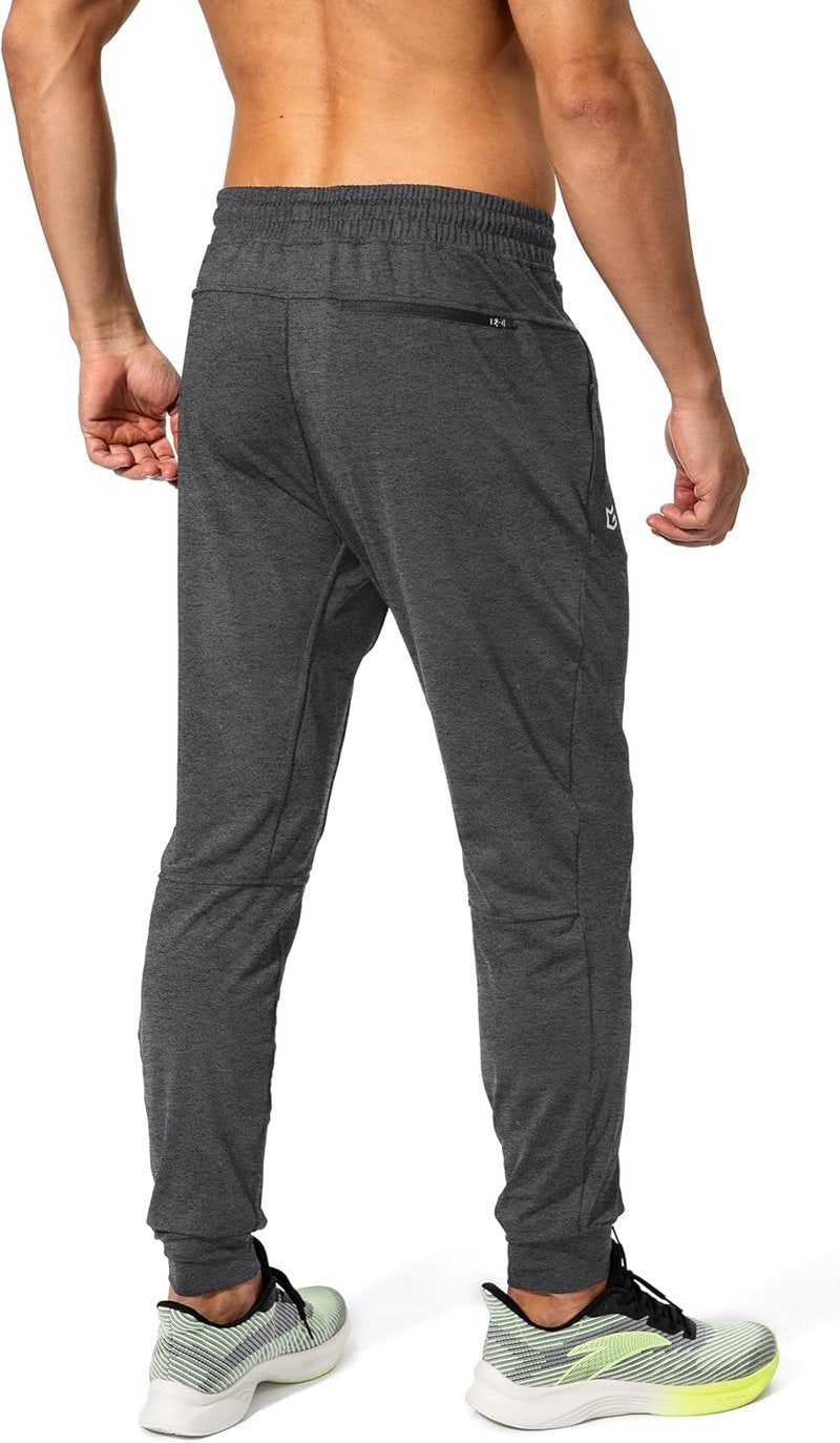Men's Athletic Sweatpants with Zipper Pockets - Comfortable Track Joggers for Soccer, Running & Workouts
