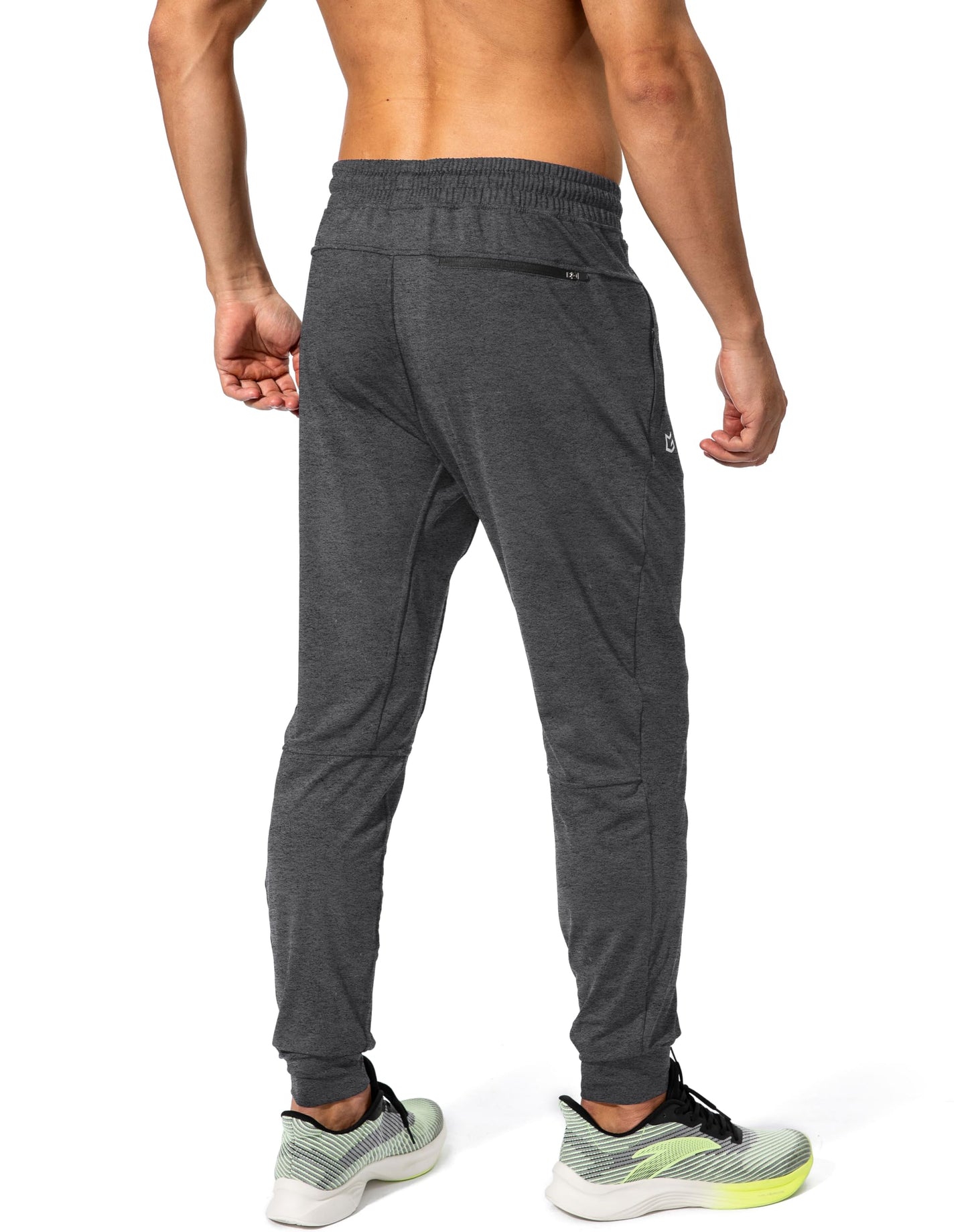 G Gradual Men's Sweatpants with Zipper Pockets Athletic Pants Traning Track Pants Joggers for Men Soccer, Running, Workout(Heathered Graphite Grey,M)