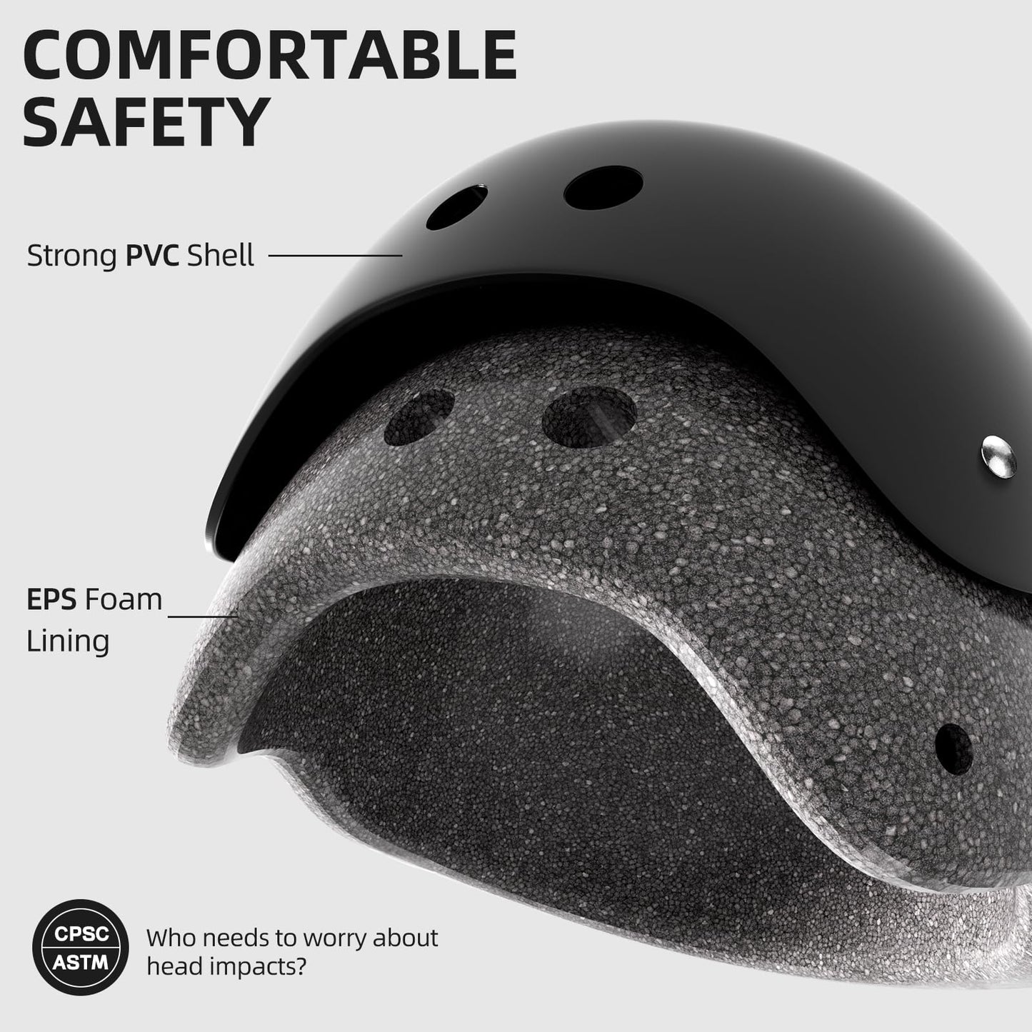 Helmet for Bicycle Scooter Roller Skate Inline Skating Rollerblading, Adjustable and Multi-Sport for Skate Scooter, 3 Sizes for Adult Youth (Black, Small)