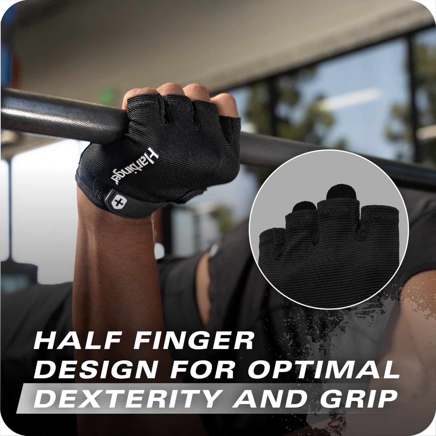 Power Gloves 3.0 - Durable Half Finger Weightlifting Gloves with Adjustable Wrist Closure, Breathable Leather Palm, Men's, Black, XX-Large