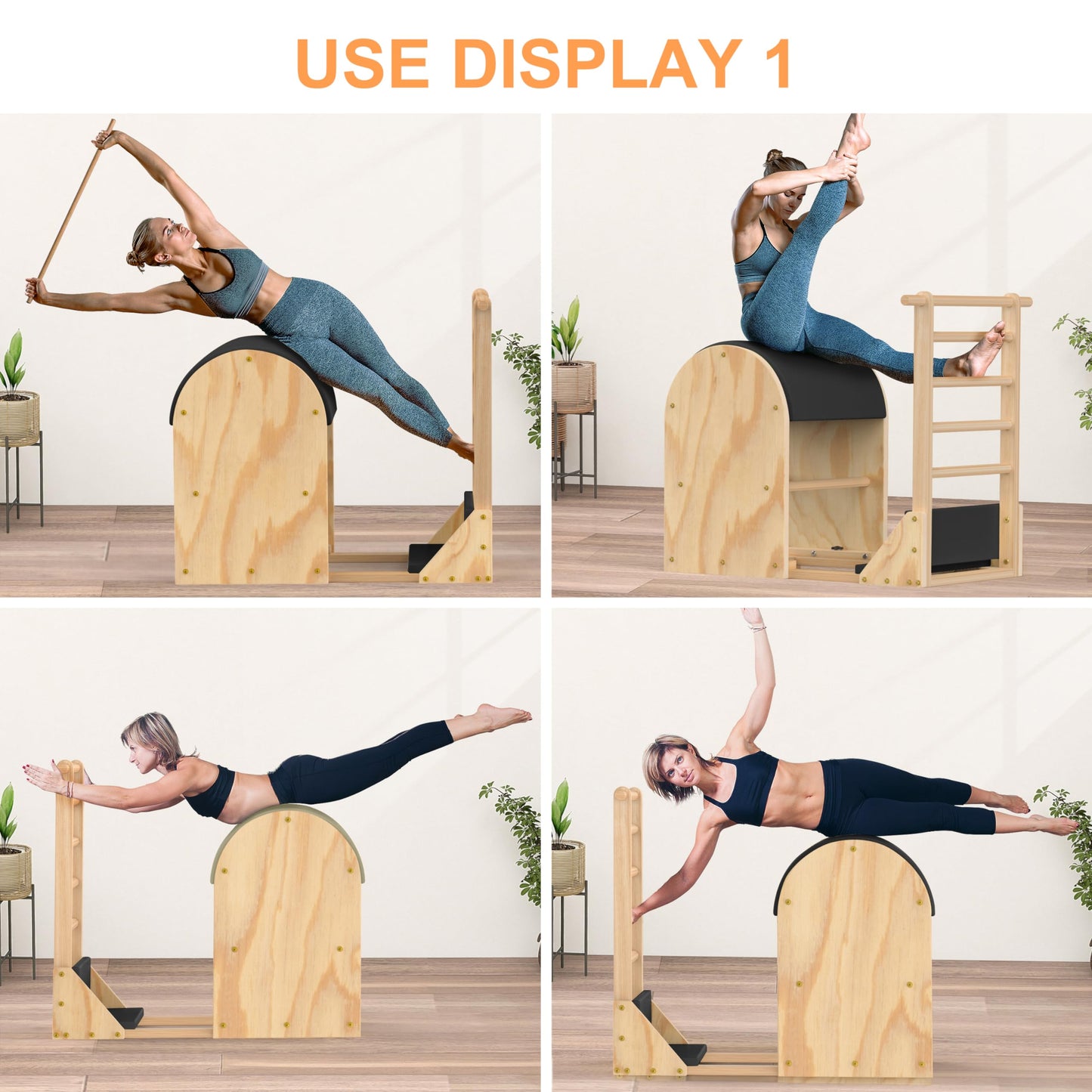 Pilates Barrel, Pilates Spine Corrector is Designed for People who Work in Offices, Pilates Arc Corrects Posture, Relaxes, Stretches, and Stretches to Make The Spine Soft and Supple- Sturdy Solid-jL2y