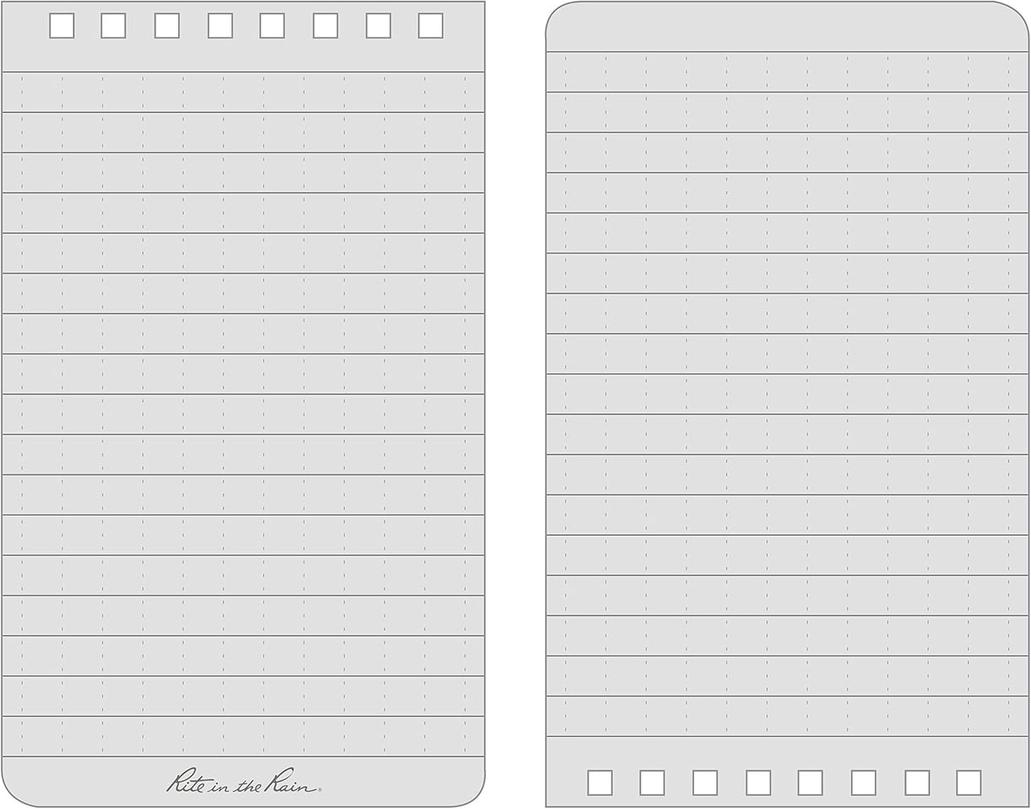 Weatherproof Top Spiral Notebook - Rite in the Rain | 3" x 5", Black Cover, Universal Pattern, 3 Pack