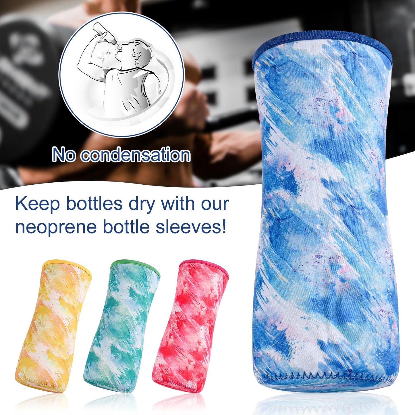 lasuroa 4pcs Sleeve for Cirkul Water Bottle 32oz, Neoprene Water Bottle Sleeve for Cirkul Plastic Water Bottle Protective Cover Insulated Water Bottle Cover for Retaining Temperature(4 Colors)