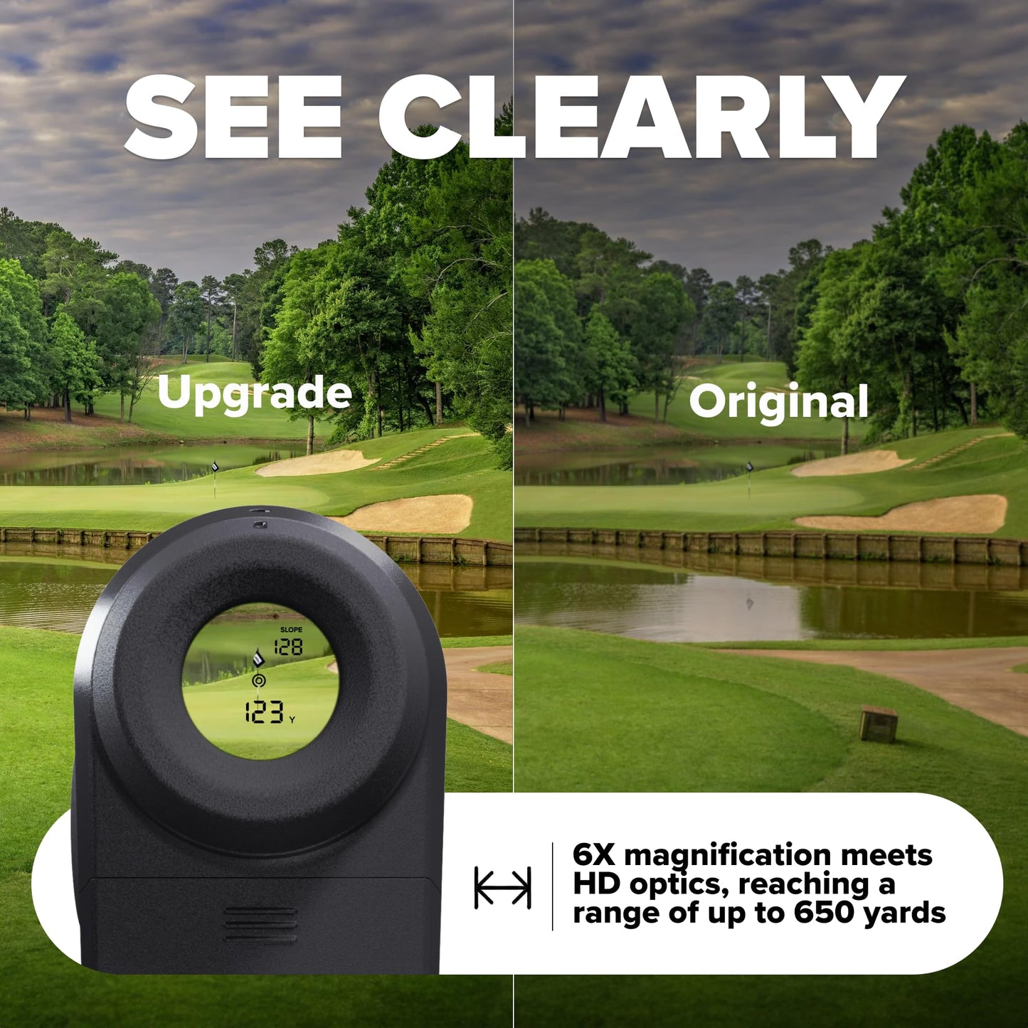 Precision Pro NX9 Golf Rangefinder with Slope Switch- Laser Golf Range Finder Golfing Accessory -Golf Cart Magnet, Slope, 6X, Flag Lock w Pulse, 900+ Yard Range Finder Golf Laser Rangefinder