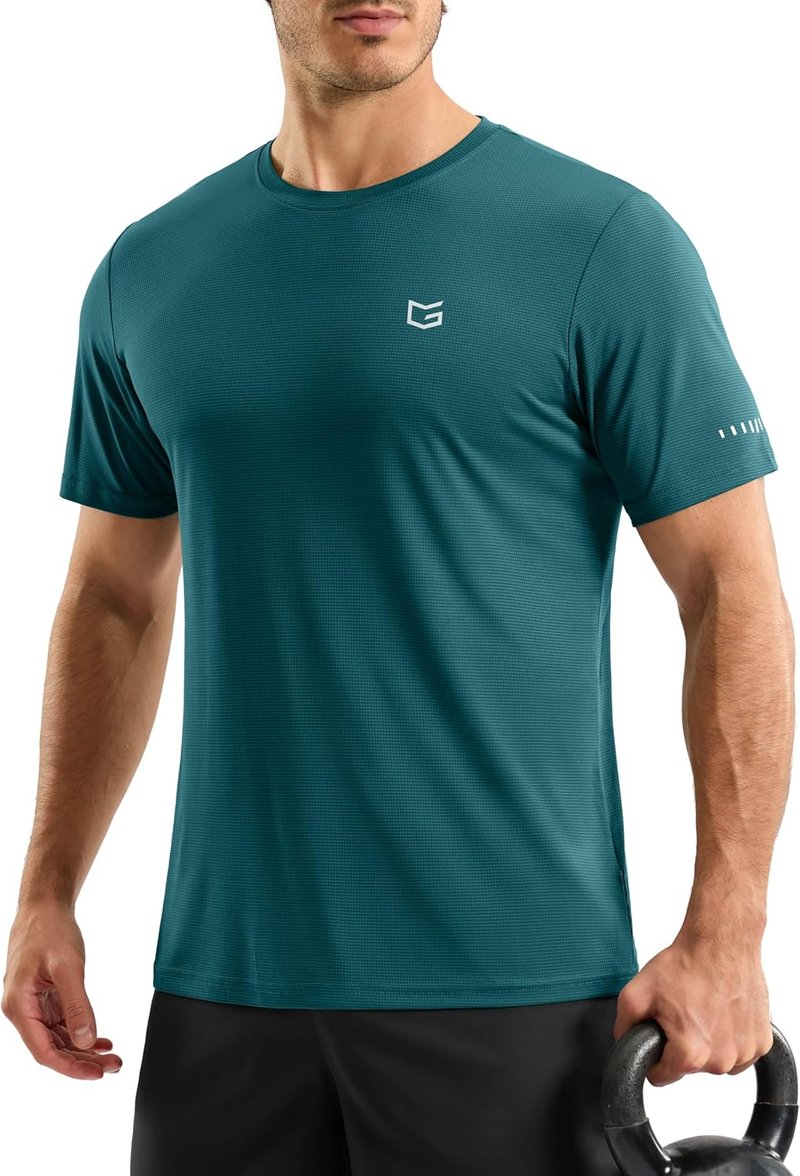 Men's Breathable Workout T-Shirts - Lightweight Dry Fit UPF 50+ Cooling Tee for Running & Hiking