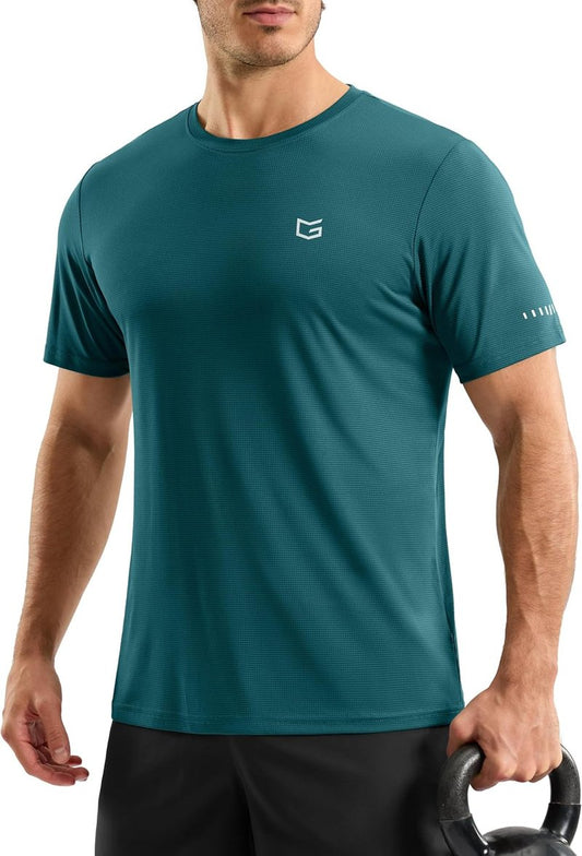 Men's Breathable Workout T-Shirts - Lightweight Dry Fit UPF 50+ Cooling Tee for Running & Hiking