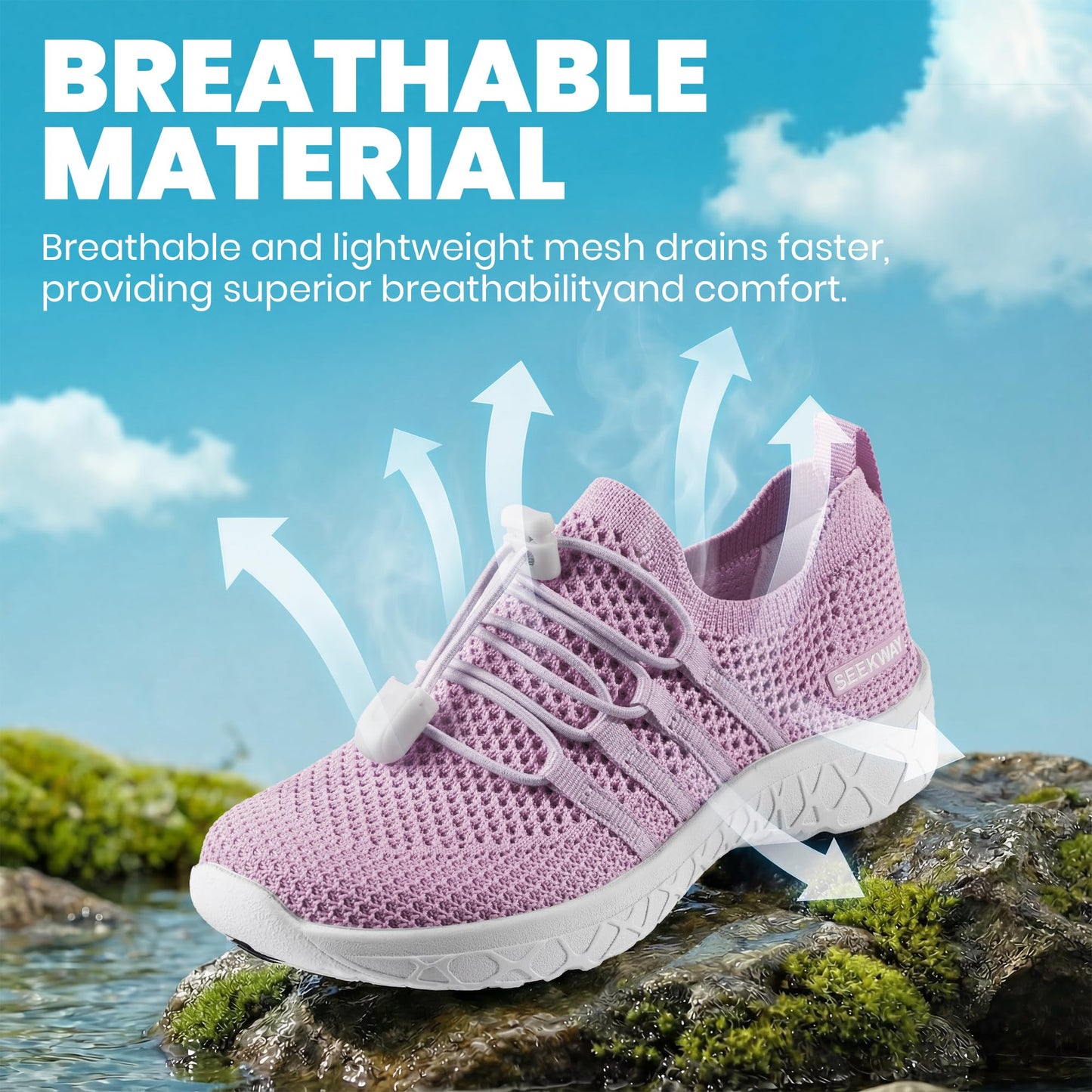 SEEKWAY Hiking Water Shoes for Kids and Toddler - Quick Dry Aqua Shoes and Barefoot for Surf Swim Beach Pool Kayak Sport Accessories, Camping Essentials Non-Slip for Boys Girls Sizes