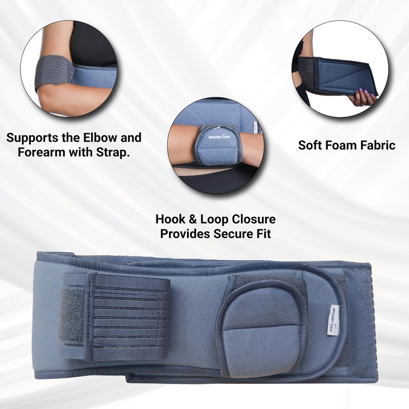 Wonder Care WC shoulder support brace arm slings shoulder immobilizer youth shoulder brace- Shoulder stabilizer Compression Brace rotator cuff surgery sling Left-Right arm sling-Size2 (31"-35")