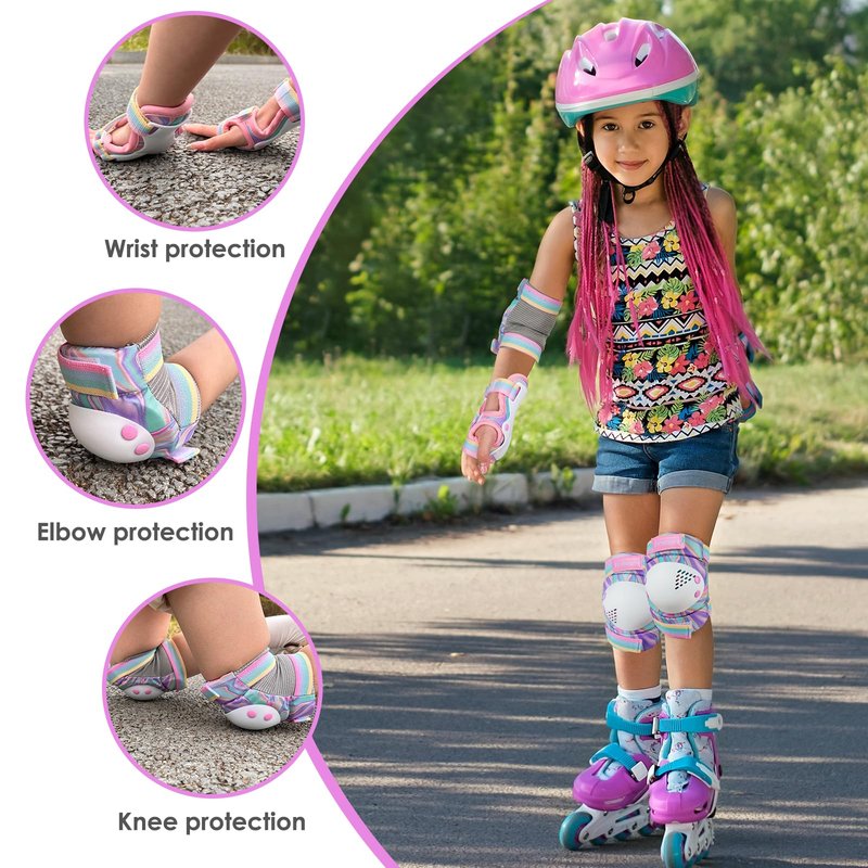 BOSONER Kids/Youth Knee Pad Elbow Pads for Roller Skates Cycling BMX Bike Skateboard Inline Rollerblading, Skating Skatings Scooter Riding Sports