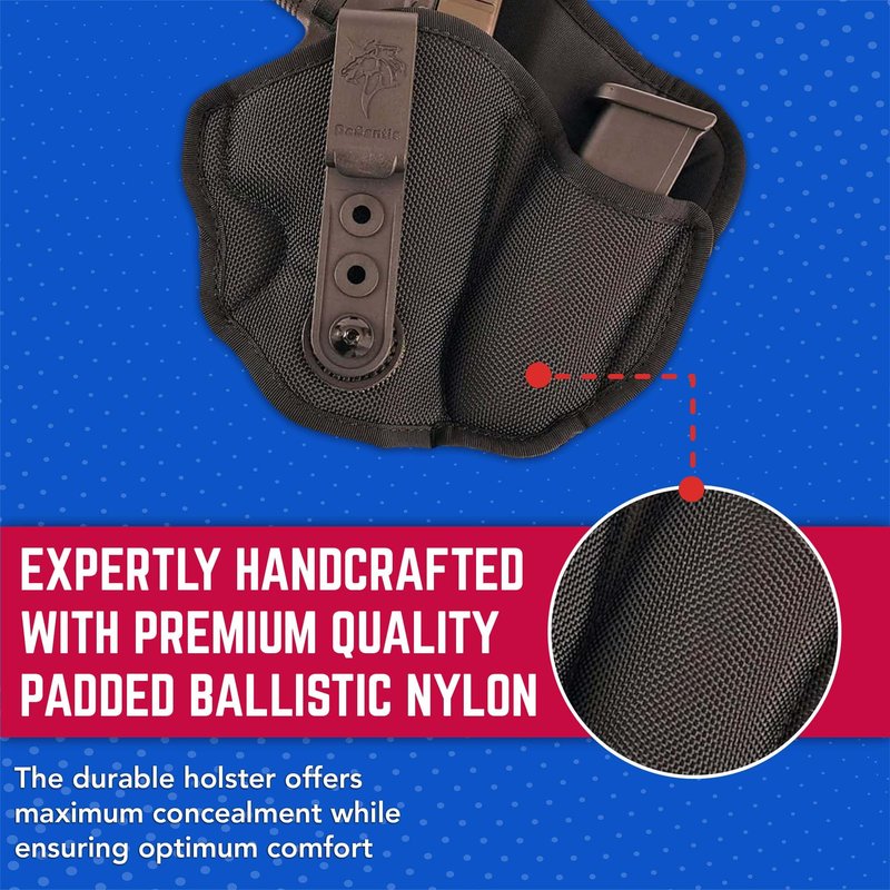 Desantis Inner Piece 2.0 - IWB Holster, Made to Fit Glock 26, 27, Taurus PT111/140 G2, S&W M&P CPT 9/40, Shield 9/40/45, M&P CPT 22, Sig P239, Ruger SR9/40 CPT, Walther PPS/ PPSM2/CCP/S/A XDS 3.3"