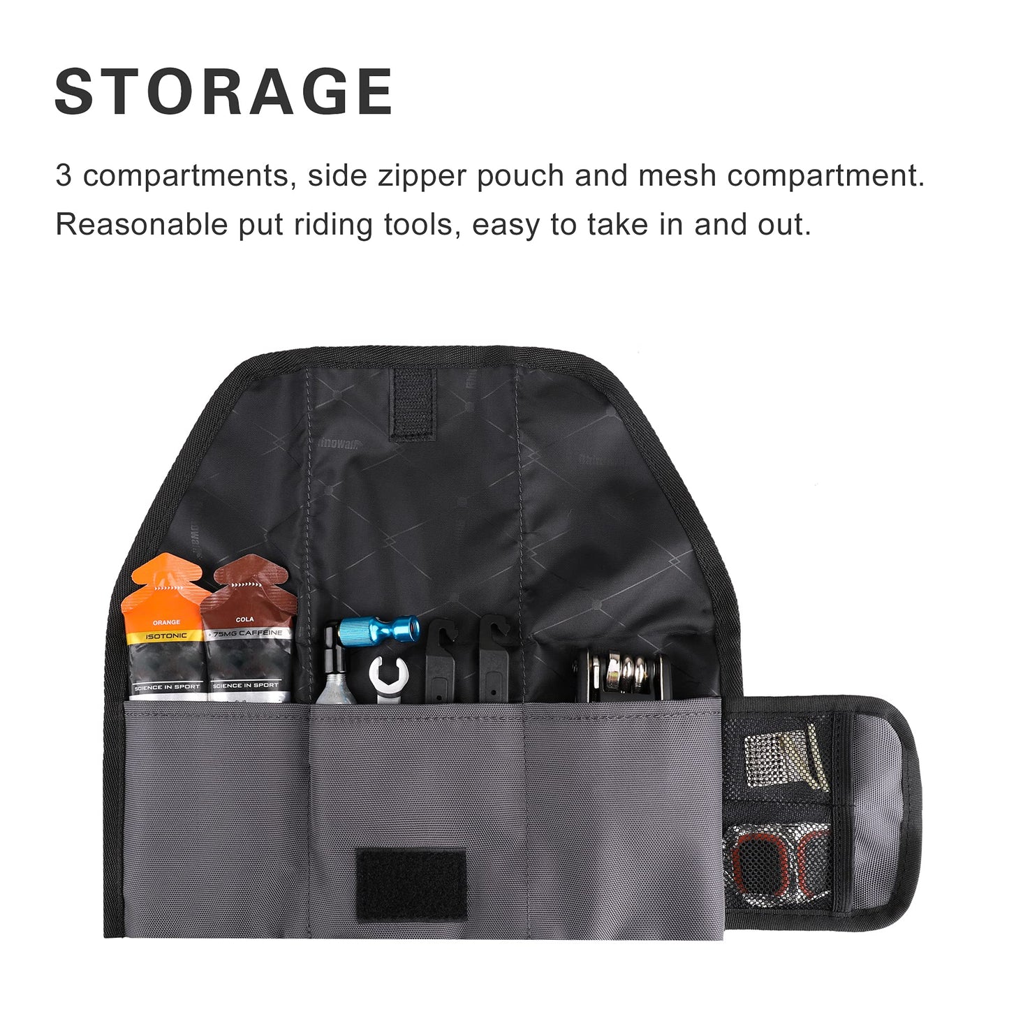 Rhinowalk Bike Saddle Bag Bicycle Under Seat Bag Repair Tools Pouch Frame Bag for Mountain Road Bike Cycling Accessories