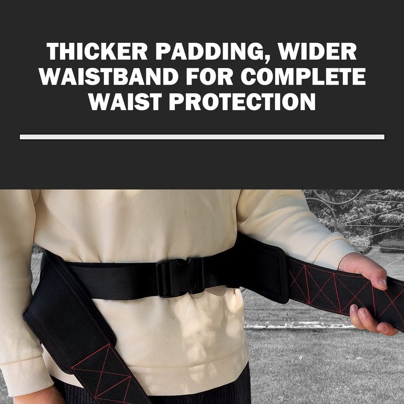 WOOTMIN Pull-Up Dip Belt for Strength Training - Weight Belt with Strap (Red Line)