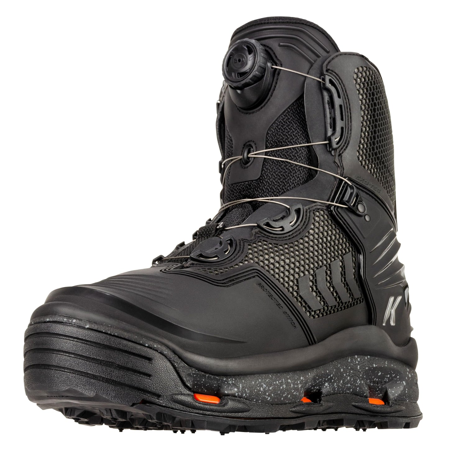Korkers River Ops Boa Wading Boots - Guide-Caliber Performance with BOA - Includes Interchangeable Vibram & Studded Vibram Soles - Size 15