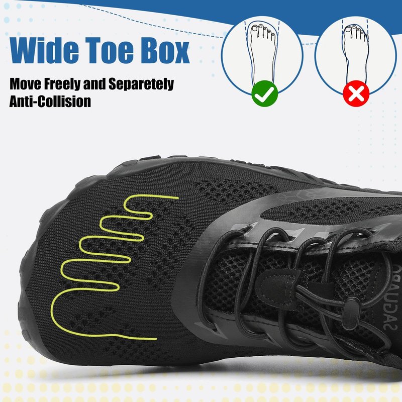 SAGUARO Barefoot Shoes Women Wide Toe Box Trail Running Shoe Womens for Walking Gym Training Sneakers Size 8 Women/6 Men
