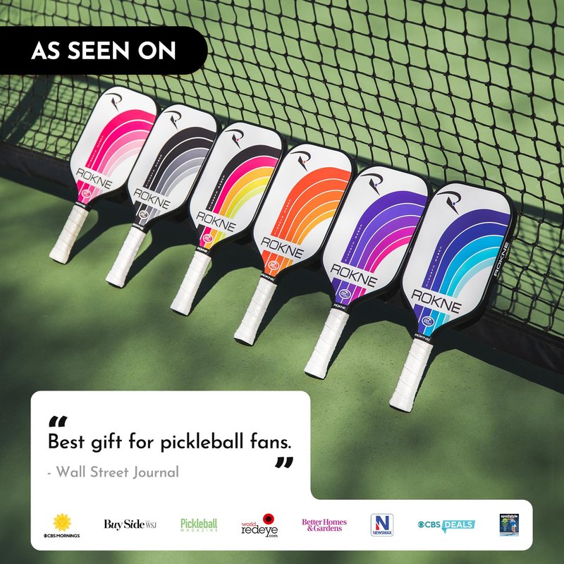 ROKNE Curve Classic Pickleball Paddle | USAPA Approved Fiberglass Pickleball Paddles | Precision Engineering & Comfort | ProGrit Texture for Max Spin & Power | Paddle