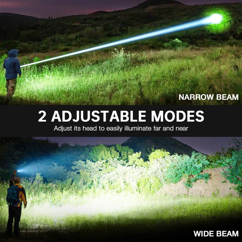 ECLINCO Flashlight Rechargeable 990,000 High Lumens, 2 Pack Super Bright Flash Light with 7 Modes, Waterproof Powerful Linternas, Multifunctional Handhedl Torch for Camping, Home