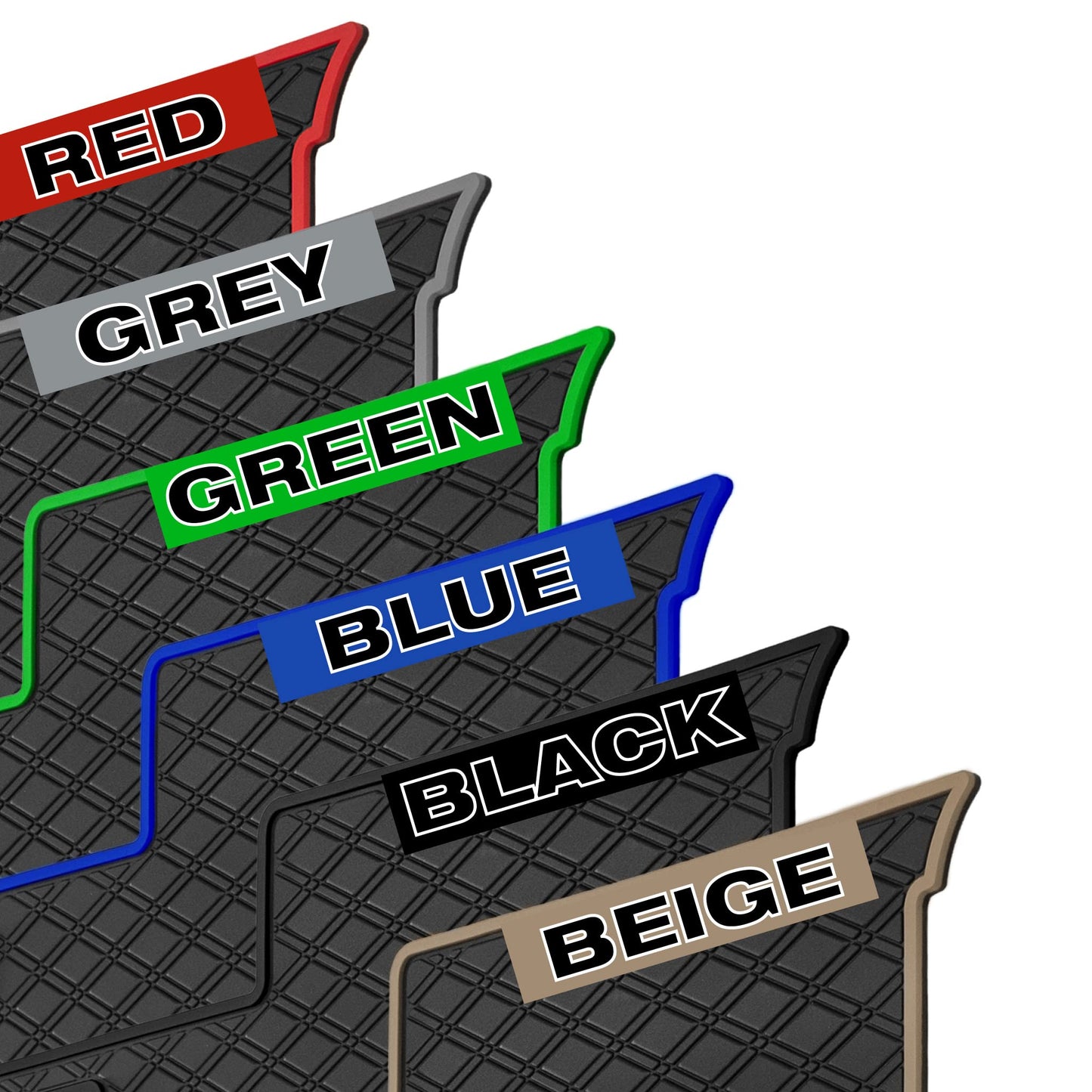 Xtreme Golf Cart Mats Dash Mats and Cubby Inserts Compatible with Yamaha Drive2 Golf Cart Models | Double Diamond Rubber Protection Liners for 2017+ DR2 Factory Dashes - Blue Trim