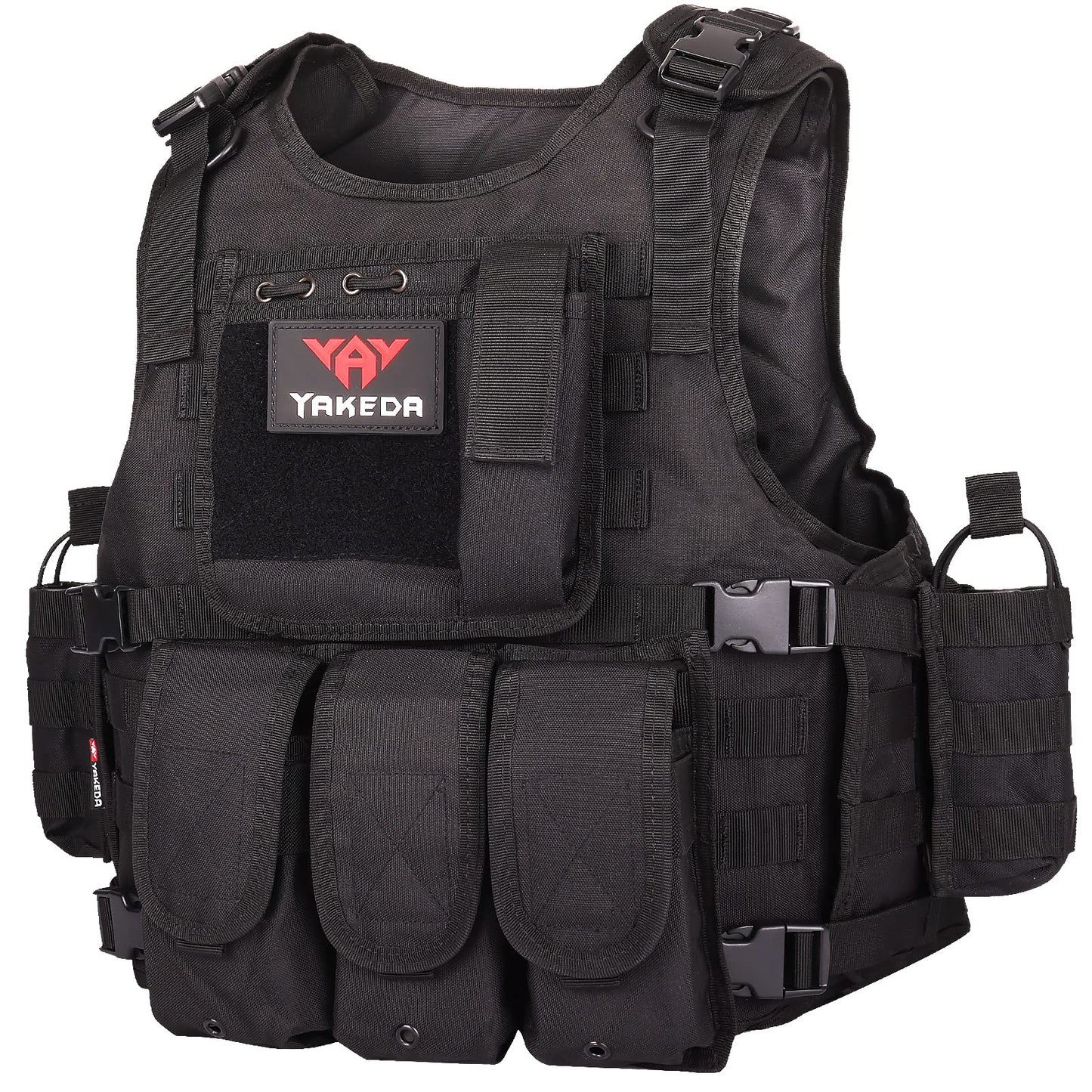 YAKEDA Outdoor Tactical Airsoft Vest Adjustable Fit Adult (CP)