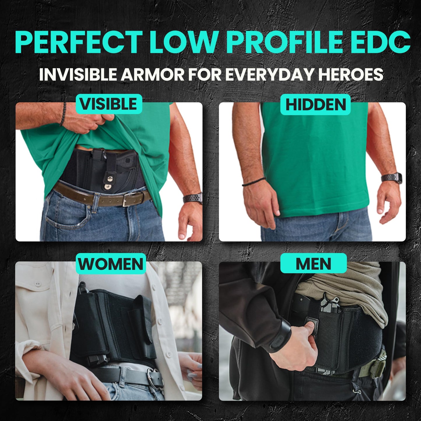 Premium Belly Band Holster for Deep Concealment, Magnetic Retention – Fits 99% of Handguns (Right, LITE Edition (one Spare mag Pouch), Regular (Belly from 28" to 44"))