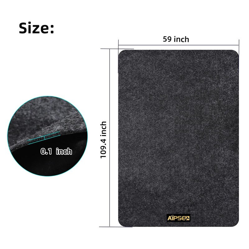 AIPSET Golf Cart Parking Mat, 9.18 x 4.92 ft Garage Floor Mat, Mechanic Pad for Most Golf Carts/UTV ATV/Motorcycle, Fast Oil Absorbent Waterproof Non-Slip, Prevents Floor Scratch and Stain