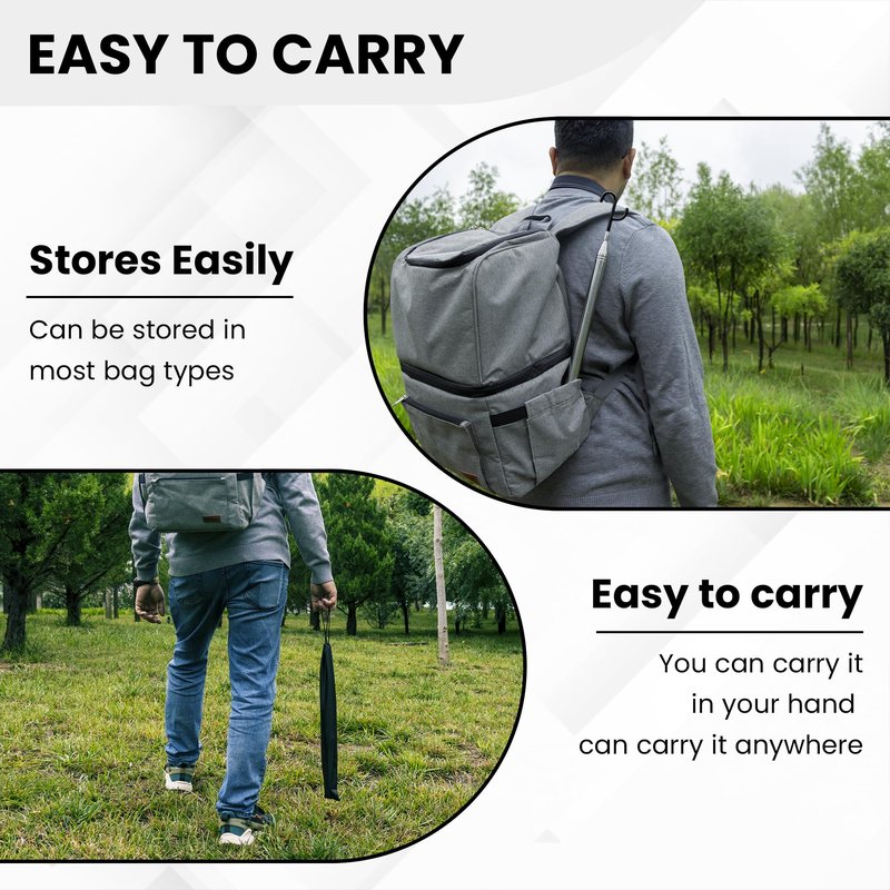 AKU INTL. 4 in 1 Disc Golf Retriever Pole 16 ft– Extendable Telescopic Disc Retriever with Durable Stainless Steel Frame Hooks & Carry Bag –Disc Golf Grabber, Trees, Bushes(Black)