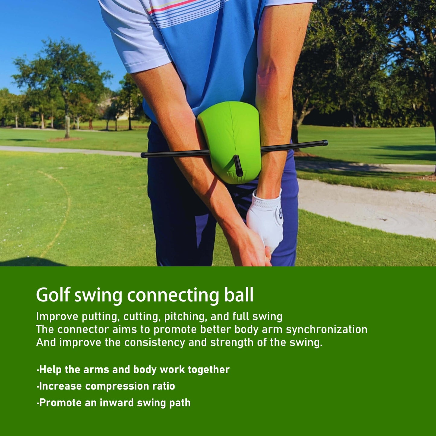 Hairchens Golf Training aids, Connector Golf Training aids, Help Train The Correct Swing Action and arm Structure. The Golf Swing Trainer is Suitable for All Levels of Golfers