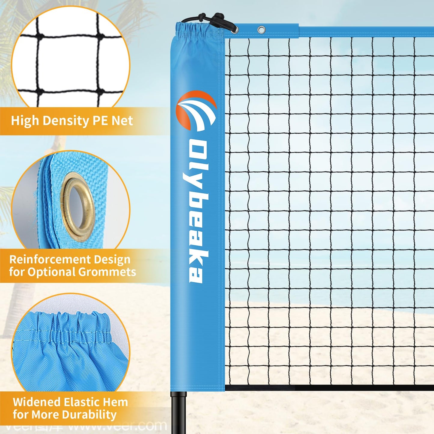 All-in-one Portable Badminton & Pickleball Net Set for Backyard Beach Driveway with Height Adjustable Poles, Durable Net, 2 Aluminum Badminton Rackets + 2 Pickleball Paddles