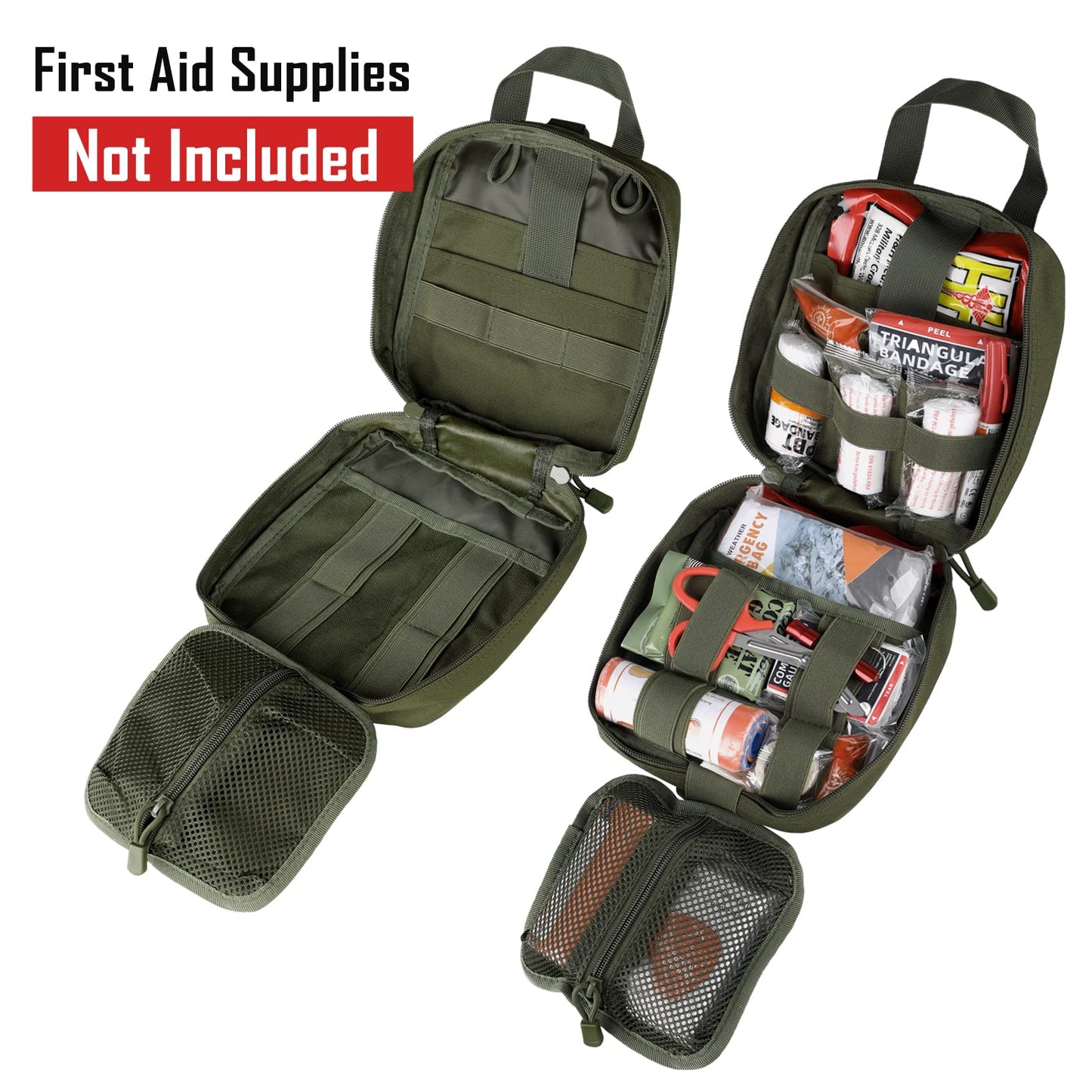 LIVANS 1000D First Aid Bag Empty Medical Ifak Pouch Molle EMT Pouches Rip-Away Tactical Military Trauma Emergency Medic Bag