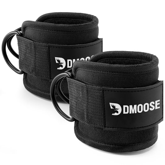 DMoose cable kickback ankle strap - One Size Fit with Premium Padding, ankle cuff, Ankle Cable Straps for Workout, Booty Workouts, Leg Extension, Hip Abductors