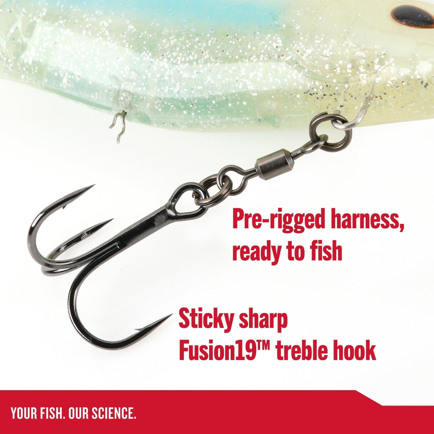 Berkley PowerBait® CullShad Fishing Bait, Sight Flash, 6 in, Soft Swimbait, Equipped with Fusion19TM Hook, Smart Weighting System