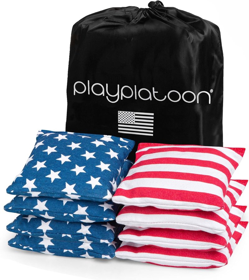 Weather Resistant Cornhole Bags - Set of 8 Regulation Size Bean Bags for Tossing | All-Weather Durable Design
