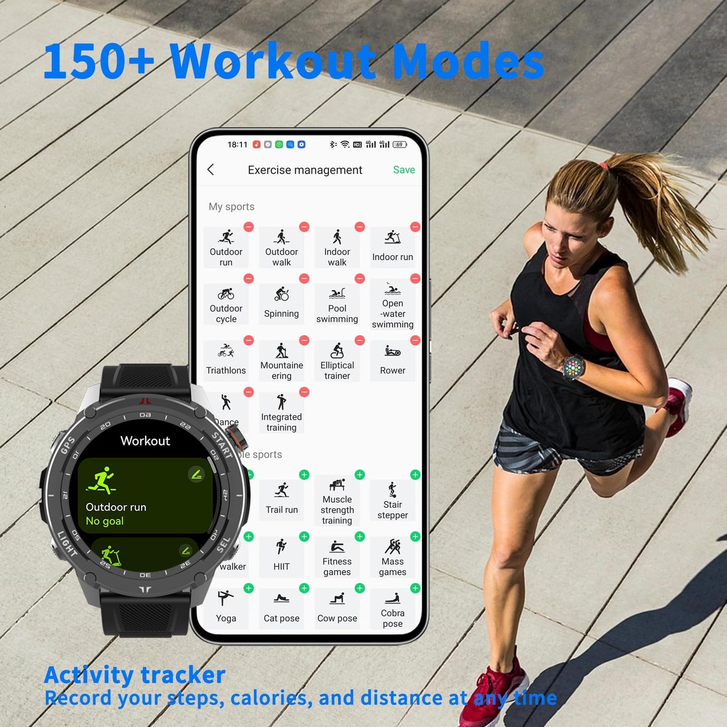 CHILEAF Smart Watch for Men Women, Bluetooth Call, 1.43 Inch Touchscreen Fitness Tracker with Heart Rate, SpO2, Sleep Monitoring, Sports Smartwatch with GPS, Multiple Sport Modes, IP68 Waterproof