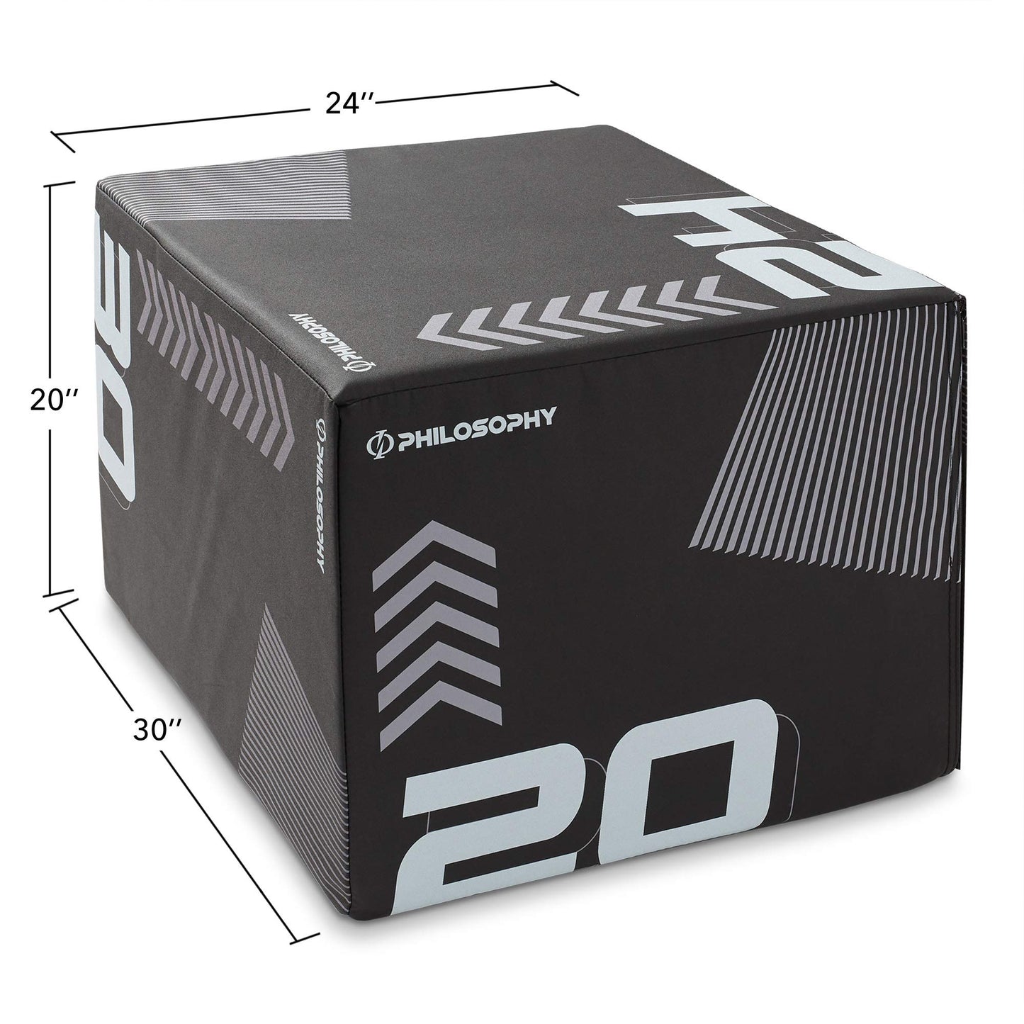 Philosophy Gym 3-in-1 Foam Plyo Box - 20" x 24" x 30", Soft Plyometric Jump Box for Home Gym, HIIT, Jumps, Step-Ups, Agility and Strength Training
