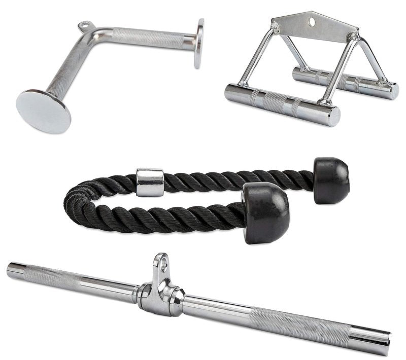 Fitvids Multifunctional Home Gym System Workout Station Multiple Grip Handles, 4-Piece Combo