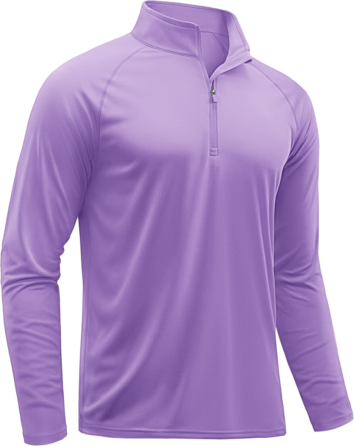 Men's Long Sleeve Athletic Shirts - UPF 50+ Sun Protection Rash Guard | 1/4 Zip Pullover for Outdoor Running