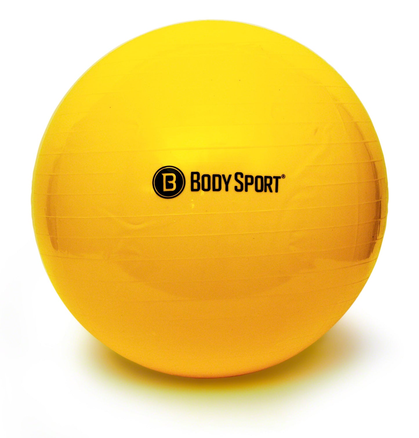 Body Sport Exercise Ball with Pump for Home, Gym, Balance, Stability, Pilates, Core Strength, Stretching, Yoga, Fitness Facilities, Desk Chairs – Yellow 65cm