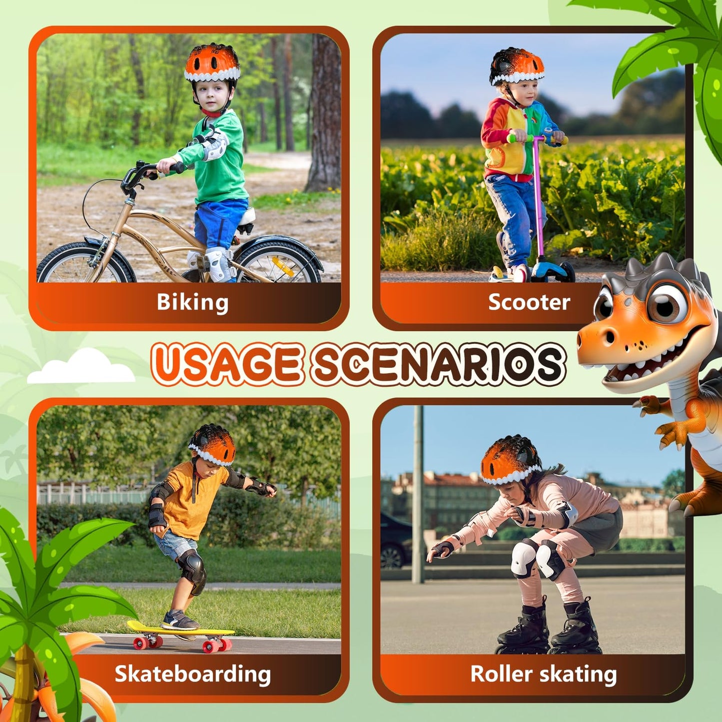 DOJASOHILMI Toddler/Kids Bike Helmet for Boys Girls Adjustable Kids Helmet 3D Lightweight Ventilation and Multi-Sports Scooter Cycling Roller Balance Bike