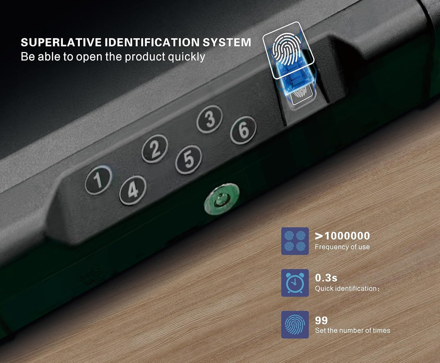 Gun Safe for 2 Pistols - Quick-Access Fingerprint & Passcode Lock | Secure Handgun Storage Solution