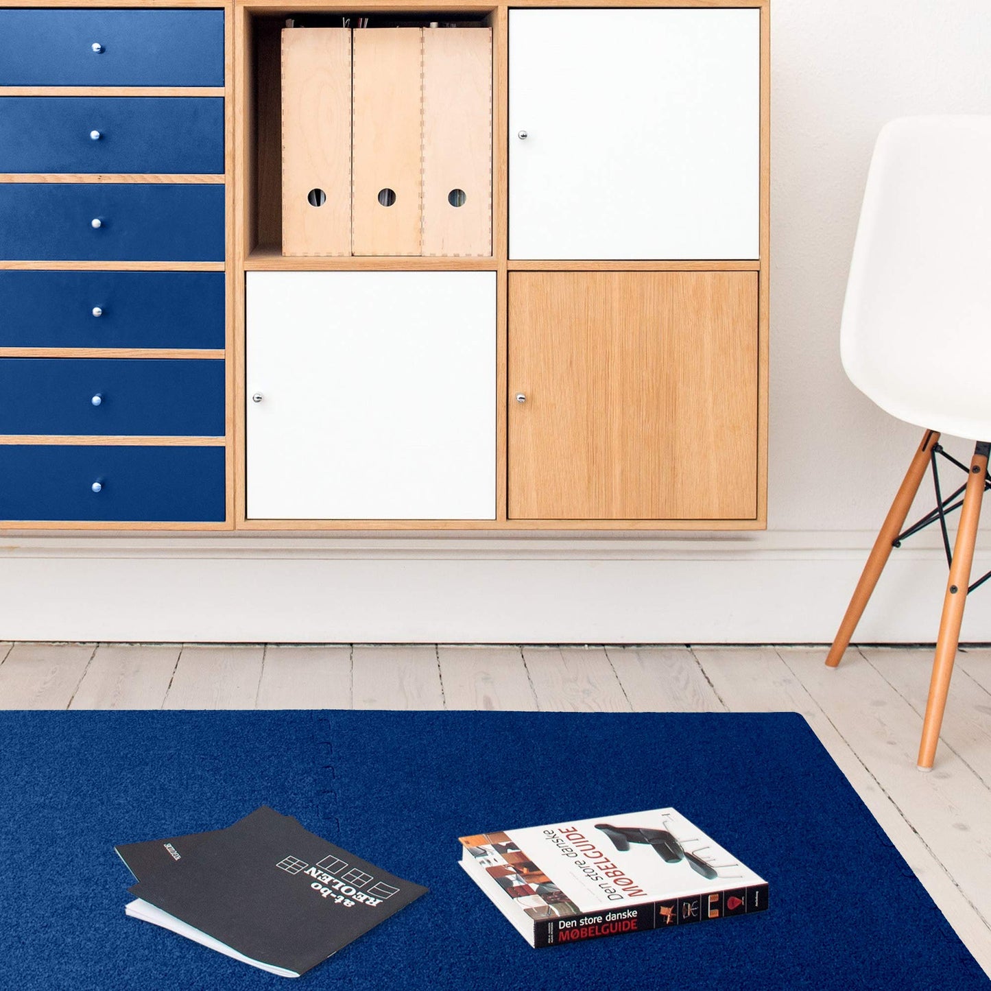 We Sell Mats 3/8 Inch Thick Interlocking Foam Carpet Tiles Durable Carpet Squares Anti Fatigue Support for Home Office or Classroom Use, 24 in x 24 in