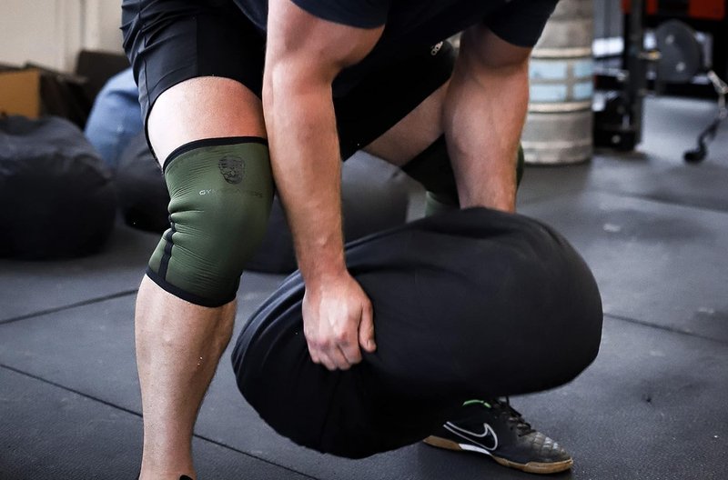 Knee Compression Sleeves for Squats & Weightlifting - 7MM Neoprene Support | Military Green/Black, XX-Large