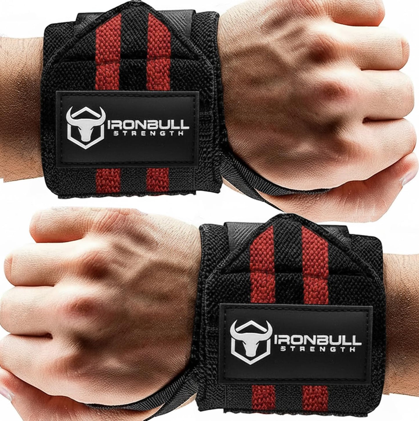 Wrist Wraps for Weightlifting & Powerlifting (18") - Premium Quality Wrist Straps for Weight lifting with Thumb Loop - Best Gym Wrist Wraps for Bench Press, Dip, Triceps & Curls for Men and Women