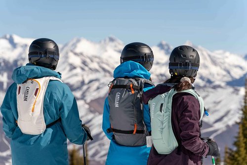 CamelBak Zoid Snow Hydration Pack 70oz, Blue Mist/Black