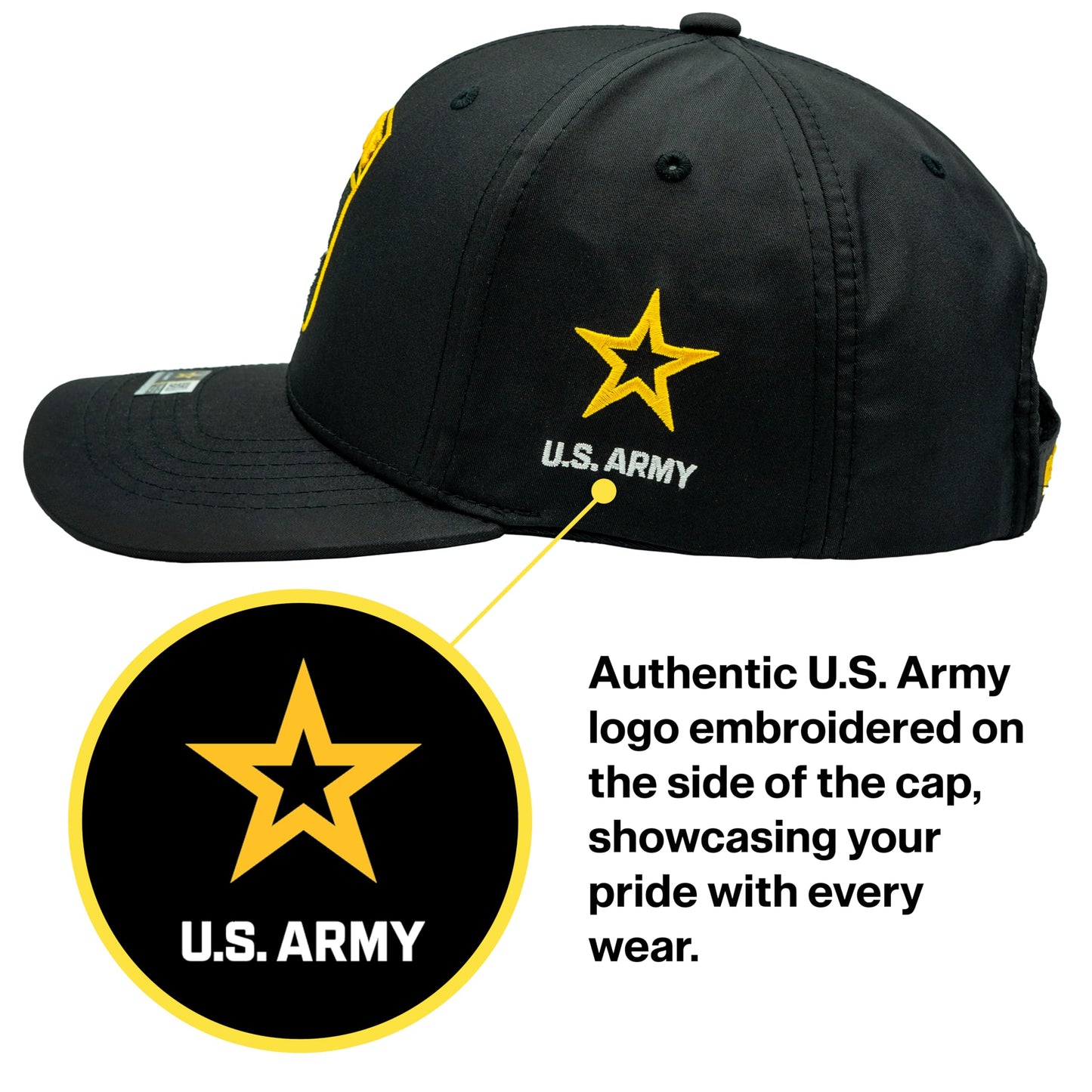 JM Warriors Operation Enduring Freedom OEF Afghanistan Veteran Hat for Men Officially Licensed US Army Combat Veterans Embroidered Cap (US, Alpha, One Size, Black)