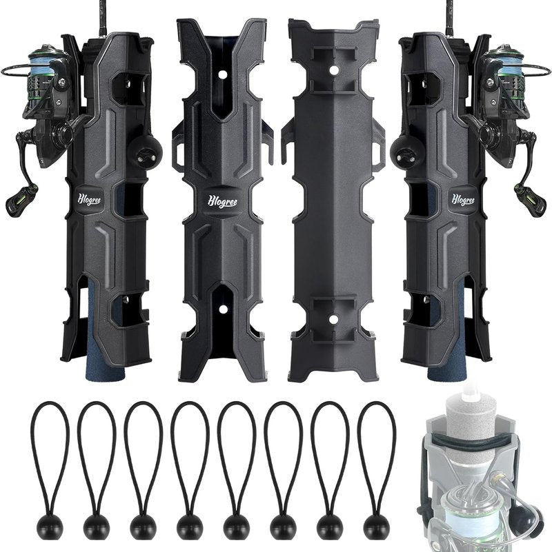 MECHA-X Boat Rod Holder - 4PCS Wall Mounted Fishing Tube Storage | Side Mount for Garage, Cooler, Trailer