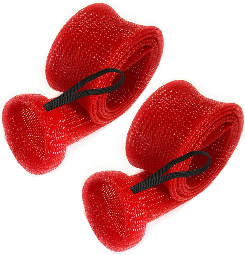 Fishing Rod Socks - Durable Pole Sleeves for Baitcasting & Spinning Rods | Fits 7ft & 8ft - 2-Pack